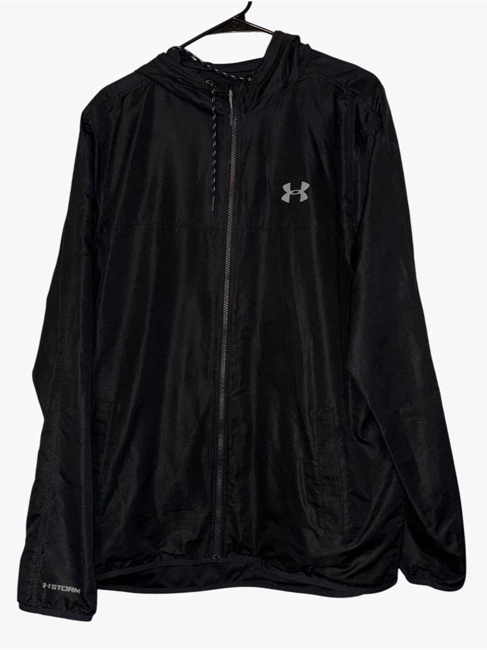 Under Armour Black Hooded Storm Windbreaker Jacket